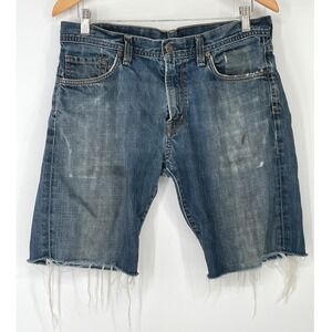 Citizens of Humanity‎ by Jerome Dahan Mens Shorts 32 Blue Denim Distress Raw Hem